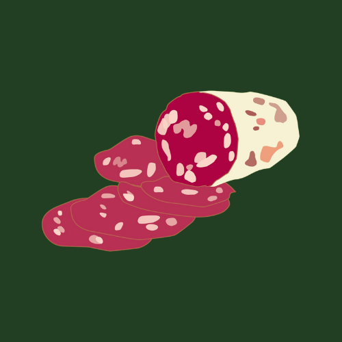 Christmas organic smoked salami