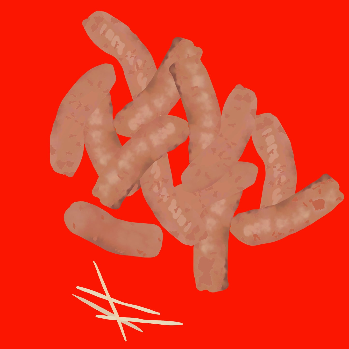 Christmas organic cocktail sausages