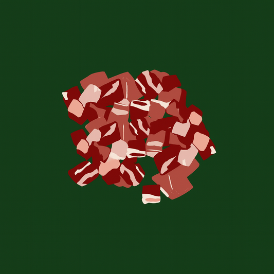 Christmas organic smoked shoulder lardons