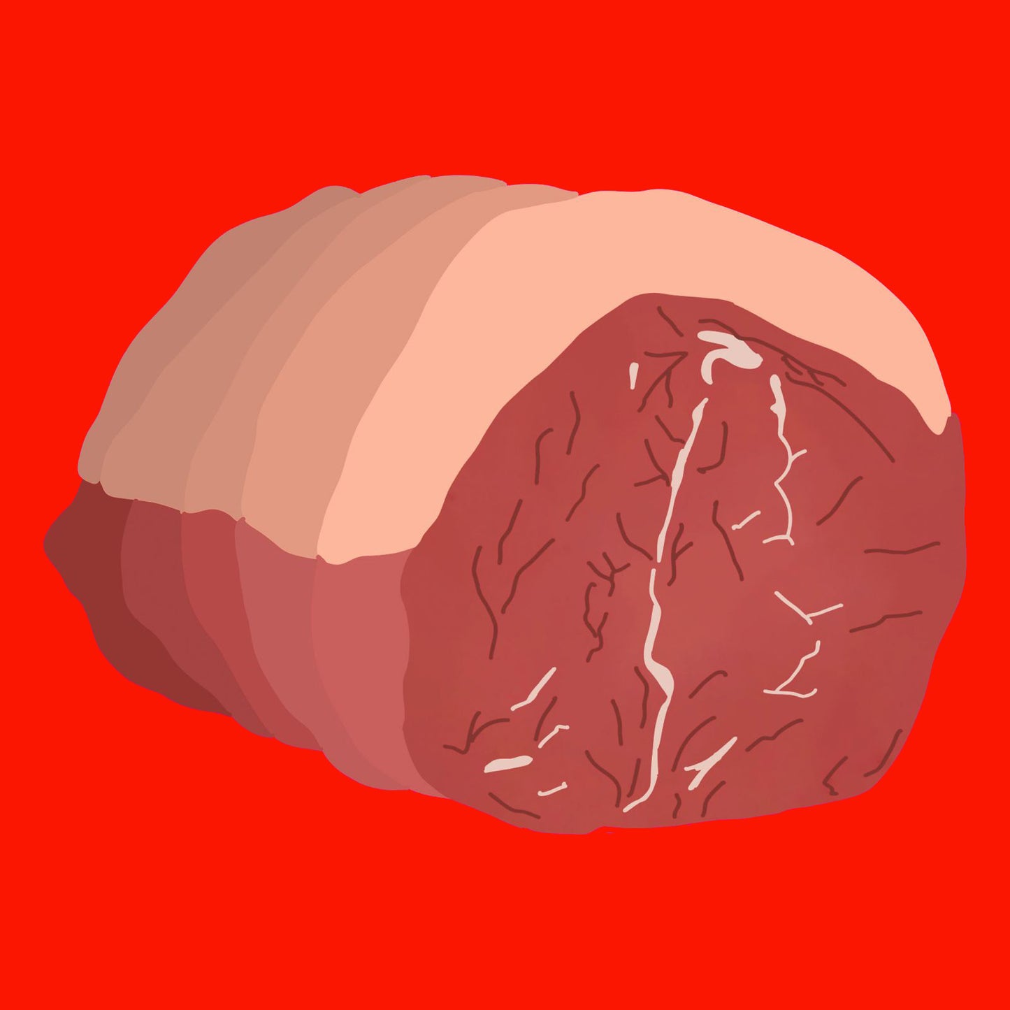 Pasture fed organic rolled beef top rump ++
