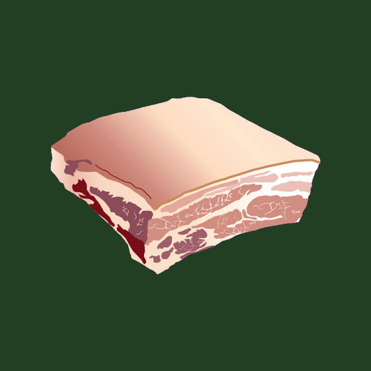 Christmas organic pork belly joint on the bone